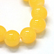 Backen gemalt Nachahmung Jade Glas runden Perle Stränge X-DGLA-Q021-10mm-30-2