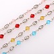 Chaînes de perles de verre bicone manuelles pour fabrication de bracelets et colliers AJEW-JB00062-1