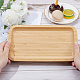 GORGECRAFT Bamboo Serving Tray Wooden Tea Breakfast Trays Multifunction Minimalist Rectangular Coffee Table Saucer Tray Platter Decor for Snacks Drinks Carrying Food Storage Parties Weddings Picnics AJEW-WH0348-31A-3