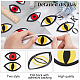 GOMAKERER 8 Pcs 2 Styles Eye Embroidered Patches DIY-FG0004-19-4
