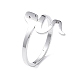 304 anello regolabile a serpente in acciaio inossidabile da donna RJEW-I097-06P-1