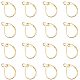 PandaHall 100 Pcs 15mm Brass Earring Components Lever Back Hoop Earrings Lead Free and Cadmium Free Golden for Jewelry Making Findings KK-PH0026-22G-RS-2