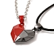 Наборы ожерелий с подвесками в форме сердца из сплава NJEW-B081-07C-1