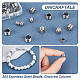 UNICRAFTALE 50pcs 5 Sizes 304 Stainless Steel Beads STAS-UN0001-31-5
