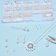Kits de fornituras de joyería de metal FIND-YW0001-05S-6