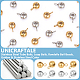 UNICRAFTALE 60pcs 2 Colors Rondelle Bail Beads Stainless Steel Hanger Links Golden & Stainless Steel Color Hanger Connector Links for Pendant European Jewelry Making STAS-UN0005-51-5