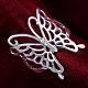 Ottone moda anelli farfalla cavi cubi per le donne RJEW-BB08997-7-2