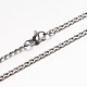 Boy's 304 Stainless Steel Curb Chain Necklaces NJEW-E026-13P-1