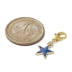 Décorations de pendentifs en émail en alliage étoile HJEW-JM01070-4