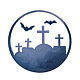 Moules en silicone de tapis de tasse de motif de pierre tombale d'halloween diy DIY-E055-16-2