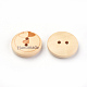 2-Hoyo botones de madera impresos WOOD-S037-005-2