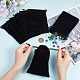 Beebeecraft 20Pcs Velvet Drawstring Pouches 15x10cm Black Rectangle Jewellery Pouches for Jewellery Earplug and Key Chains TP-BBC0001-03A-02-3