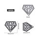 Tissu de broderie informatisé en diamant à repasser/coudre sur des patchs AJEW-WH0029-39-4