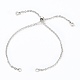 Réglable 304 bracelet de curseur de chaîne de câble d'acier inoxydable / fabrication de bracelets de bolo AJEW-JB00780-01-1