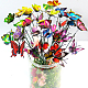 Dekorativer Gartenstecker aus Kunststoff mit Schmetterlingsmotiv WG47553-02-1