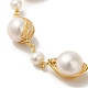 Pulseras de plata con eslabones de perlas naturales BJEW-C051-54G-2