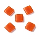 オペークアクリルスライドチャーム  正方形  ダークオレンジ  5.2x5.2x2mm  穴：0.8mm OACR-Z010-01F-1