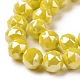 Electroplate Opaque Glass Beads Strands EGLA-H101-02B-3