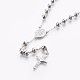 Collares de cuentas de rosario de 304 acero inoxidable NJEW-F240-10P-2