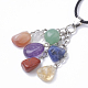 Natural & Synthetic Mixed Stone Pendant Necklaces G-Q989-003-3