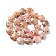 Brins de perles de jaspe océanique rose naturel/agate océanique G-D475-02F-2