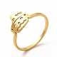 304 anello da dito a forma di zucca di Halloween in acciaio inossidabile per donna RJEW-K239-02G-3