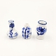 Сине-белая фарфоровая ваза с миниатюрными украшениями BOTT-PW0001-151-5