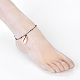 Bracelets de cheville tressé en cordon de nylon avec breloque AJEW-AN00230-5