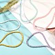 Collana di perle di perle di vetro rotonde dipinte vintage per madre ragazza donna NJEW-JN03665-2