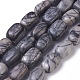 Natural Black Silk Stone Beads Strands G-I222-11-1