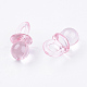 Couleur rose acrylique transparent pendentifs de tétine de bébé X-TACR-R16-4-2