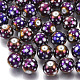 Perles de verre galvanoplastie de Noël EGLA-R113-07G-1