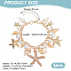 PandaHall Elite 3Pcs Natural Conch Shell & Alloy Starfish & CCB Plastic Pearl Charm Bracelet BJEW-PH0004-35-2