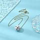 Ожерелье с подвеской в виде цветка из ракушек и жемчуга NJEW-MZ00018-2