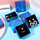 Superfindings 16pcs cajas de regalo de joyería de cartón patrón de cielo estrellado rectángulo para collares pulseras pendientes anillos regalos para mujer con esponja en el interior de 2x3.2x1.3 pulgadas CBOX-BC0001-40D-6