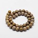 Natural Fossil Coral Beads Strands G-I131-21-10mm-2