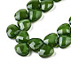 Chapelets de perles en verre opaque de couleur unie GLAA-N045-001F-3