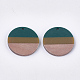 Tri-color Resin & Walnut Wood Pendants X-RESI-S358-78F-2