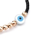 Mauvais œil réglable en résine et plastique et perles de miyuki tressées bracelet pour femme BJEW-O187-07A-2