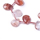 Brins de perles de quartz hématoïde naturel G-P422-06-2