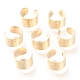 304つのステンレス鋼の耳カフのパーツ  星の模様  ゴールドカラー  11x7mm  穴：1mm STAS-H151-08G-1