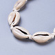 Verstellbare Kauri Muschel Perlen Lariat Halsketten X-NJEW-JN02394-2