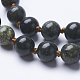 Collane di perline con pietre naturali di serpentino / pizzo verde NJEW-P202-60-A11-2