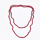 Двухъярусные ожерелья из синтетических коралловых бусин NJEW-S414-27A-1