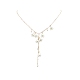 Collana lariat con ciondoli di perle e fiori in plastica ABS NJEW-TA00055-6