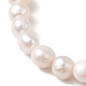 Pulseras elásticas con cuentas de perlas naturales BJEW-JB10015-3