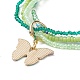 Perles de rocaille en verre bracelets multi-rangs perlés BJEW-JB09072-4