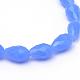 Teardrop Faceted Imitation Jade Glass Beads Strands GLAA-Q052-A02-2