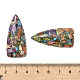 天然のインペリアルジャスパーの染色カボション  三角形  40~40.5x18~18.5x6~6.5mm G-R437-07-3