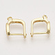 Brass Micro Pave Cubic Zirconia Hoop Earring Findings with Latch Back Closure KK-T048-032G-NF-2